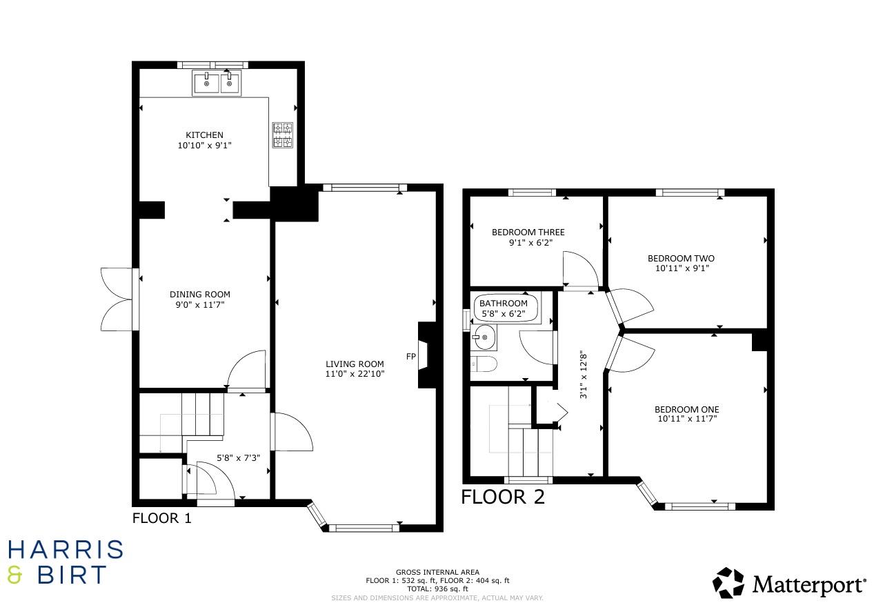 Floorplan for Dyfrig Road, Cardiff